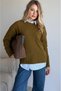 Crew Neck Drop Shoulder Soft Textured Loose Fit Long Sleeve Basic Knitwear Sweater Aw26Kz00029 - 2
