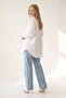 White Stone Embroidered Oversize Shirt - 4