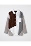 Women's Brown Asymmetrical Stone Embellished Premium Shirt