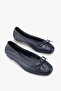 Nobelle Women's Genuine Leather Ballerinas - Navy Blue - 2