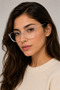 Transparent Cat Eye Acetate Eyeglass Frame - 2