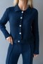 Polo Collar Gold Button Detailed Belted High Waist Spanish Leggings Knitwear Top and Bottom Set Aw26Au0002 - 2