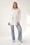 White Stone Embroidered Oversize Shirt - 2