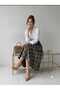 Women's Bellows-Cut Plaid Skirt - 7