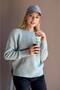 Crew Neck Drop Shoulder Soft Textured Loose Fit Long Sleeve Basic Knitwear Sweater Aw26Kz00029 - 2