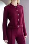 Polo Collar Gold Button Detailed Belted High Waist Spanish Leggings Knitwear Top and Bottom Set Aw26Au0002 - 3