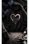 Unisex Men/Women Star Colorful Stone Printed Cotton Oversized Hooded Sweatshirt