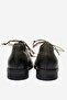 Women's lace-up low heel flat shoes real leather vera green - 5
