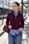Women's Shirt Collar Look Zippered Sweatshirt 265129 -