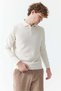 Men's Polo Neck Patterned Knitwear Sweater - 7