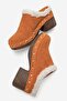 Zerlinda Women's Genuine Leather Clogs Slippers Orange Suede - 5