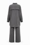 Linen Suit with Stone Detailed Shirt and Pocket Detailed Trousers 7552 Anthracite - 3