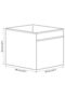 Square Toy Box Organizer with Handles Width: 33 cm Height: 33 cm Storage Organization Box White Box - 5