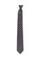White Striped Gray Men's Tie – 7.5 cm Wide - 7