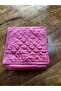Satin Jewellery Organizer with 4 Pouches, Travel Storage Case, Quilted Pink, 16 x 16 x 5 cm (Pink) - 3