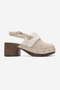Zaronil Women's Genuine Leather Clogs Slippers Beige Suede - 2