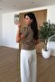 Double Collar Button Detail Lining Short Sleeve Modal Jacket Blazer Mink - 5