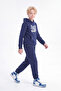3 Thread Printed Winter Kangaroo Pocket Hooded Boys' 2-Piece Tracksuit Set 4 Pieces - 5