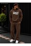 Men's Legend since 1975 Printed Tracksuit Set / Hooded Sweatshirt and Straight-Leg Bottoms