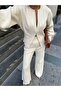 Women's Double Zippered Top and Bottom Knitwear Set - 7