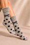 Women's Patterned Curly Cotton Socks 4-Piece Socks - 4