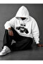 Unisex Be Yourself Gangsta Printed Winter Hooded Sweatshirt - 3