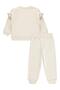 Ruffle Detailed Tracksuit Set for 6-9 Years Old - Beige - 3