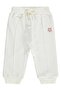 Floral Embroidered Basic 6-18 Months Sweatpants - Ecru