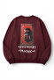 Unisex Soft Textured Need Money Printed Design Oversize 3 Thread Crew Neck Sweatshirt