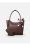 Carla Large Size Bag with Scarf and Mini Wallet (Light Brown)