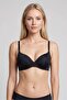 Women's Black Laser Cut Unpadded Bra with Ear-Shaped Support