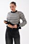 Women's Patterned Crew Neck Knitwear Knitted Sweater 265229 - - 2
