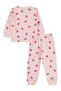 Strawberry Patterned Pajama Set for 2-5 Years - Powder - 3