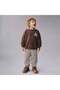La'Ciel Paris Striped Ballon Jeans Sweatshirt Set-Brown