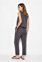 Women's Gray Thick Strap Blouse Elastic Waist Pants Modal Suit 3089 60283231 - 5