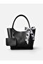 Carla Large Size Bag with Scarf and Mini Wallet (Black)