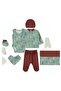 Cute Animals Bodysuit Sets - Burgundy
