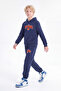 3 Thread Printed Winter Kangaroo Pocket Hooded Boys' 2-Piece Tracksuit Set 4 Pieces - 2