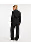Women's Black Long Shirt Pants Muslin 100% Cotton Oversize Set - 3