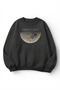 Unisex Soft Textured Real Moon Printed Design Oversize 3 Thread Crew Neck Sweatshirt