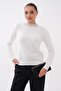 Women's Stone Detailed Collar Bearded Knitted Sweater 265158 - - 2