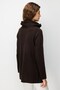 Women's Degaje Collar Skirt Floral Embroidered Wool Sweater Dark Brown - 5