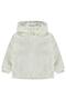 Fleece Lined Plain Raincoat for 2-5 Years Old - Ecru