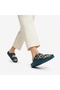 Mk205 Petrol Blue Genuine Leather Full Covered Cork Sole Double Buckle Unisex Orthopedic Slippers - 4