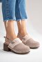 Zaronil Women's Genuine Leather Clogs Slippers Mink Suede - 6