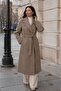 Long Cashmere Coat with Belt, Lined, Stylish Premium Winter Coat