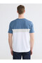 Esvab • Modern & Distinctive Zero Roba Collar Color Block Combed Cotton Men's T-Shirt - 5