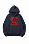 Unisex Soft Textured Two People Passion Printed Design Oversize 3 Thread Hoodie Sweatshirt