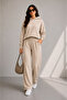 Women's Hooded Modal Set Oversize Top Wide Leg Pants - 2