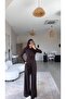 Brown Tie-Dye Imported Fabric Top and Bottom Set - 3